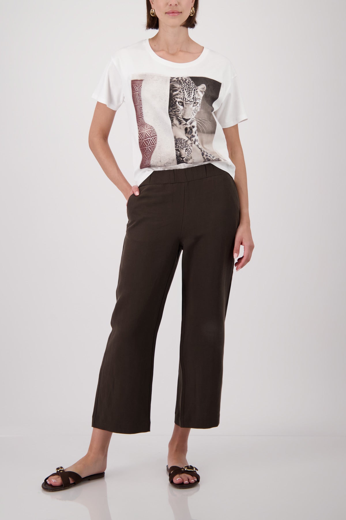 Monari Damen Hosen Coffee