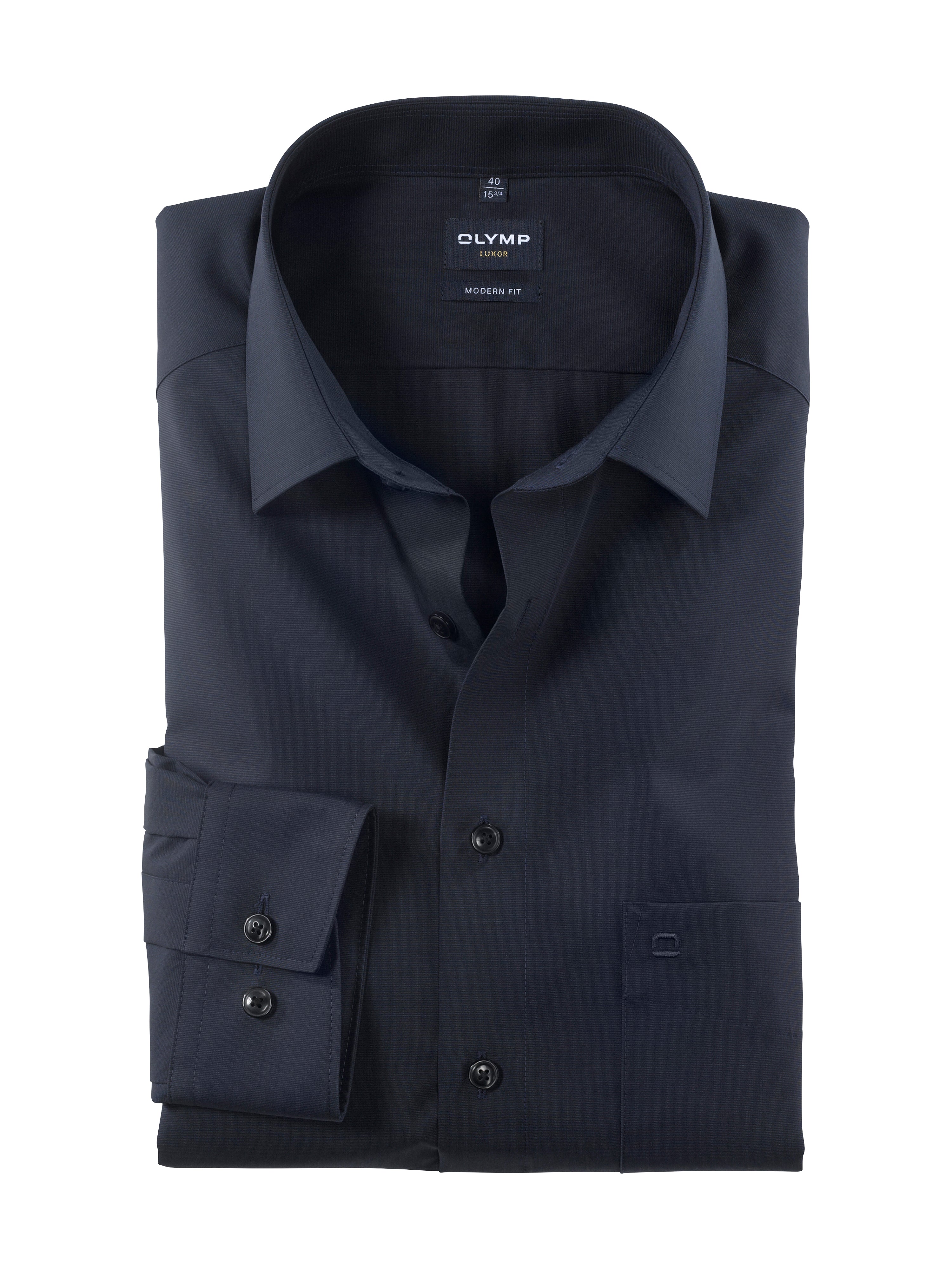Olymp Herren Hemden lang  Indigo