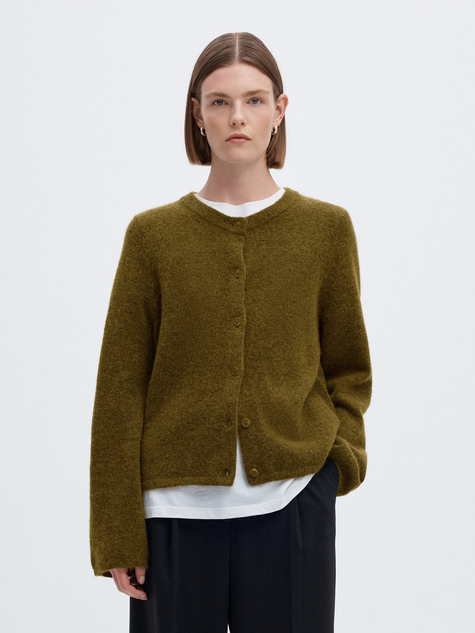 Selected Femme Damen Strickjacken Fir Green/Melan