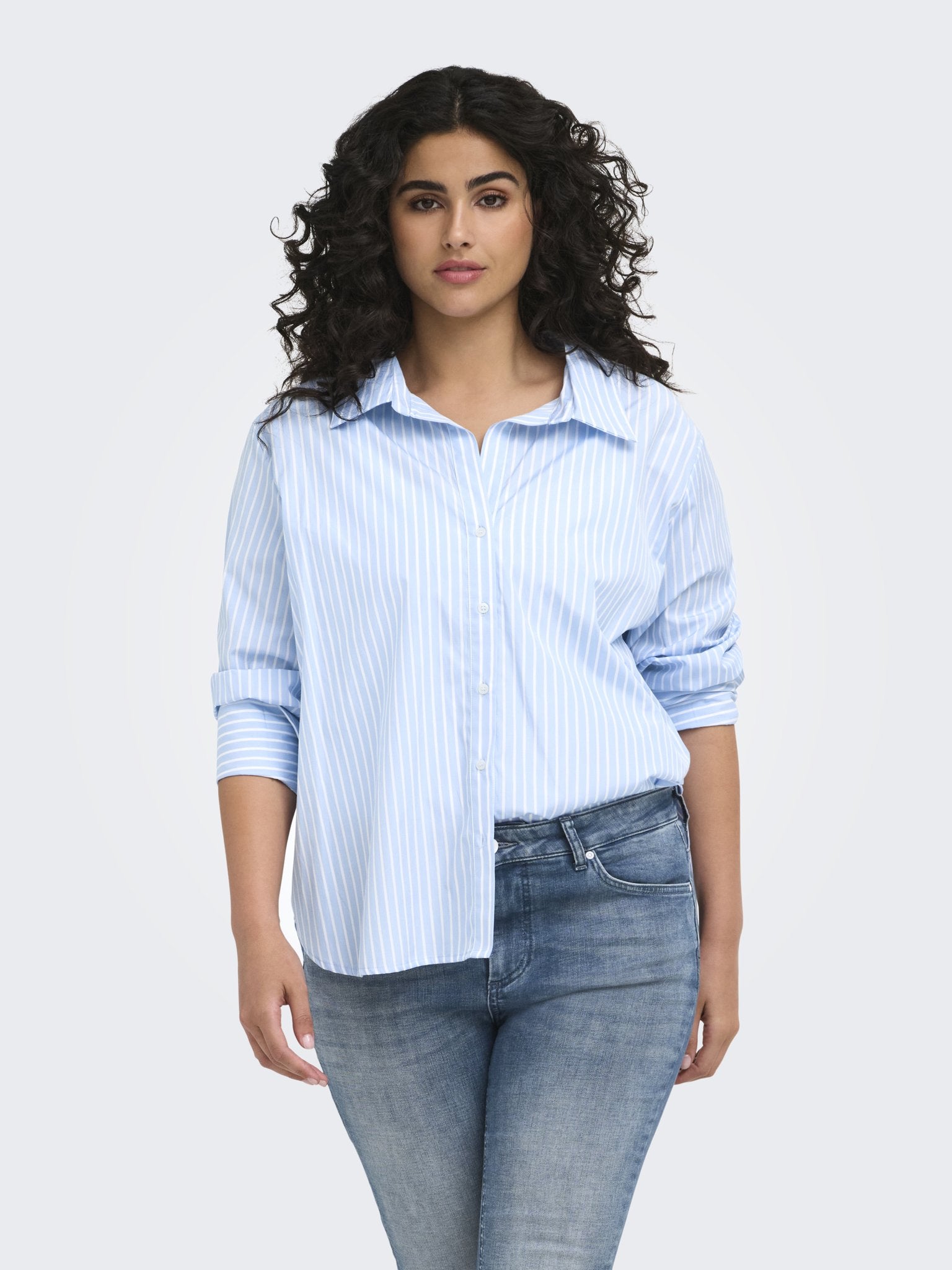 Only Caramkoma Damen Blusen Soft Chambray/B