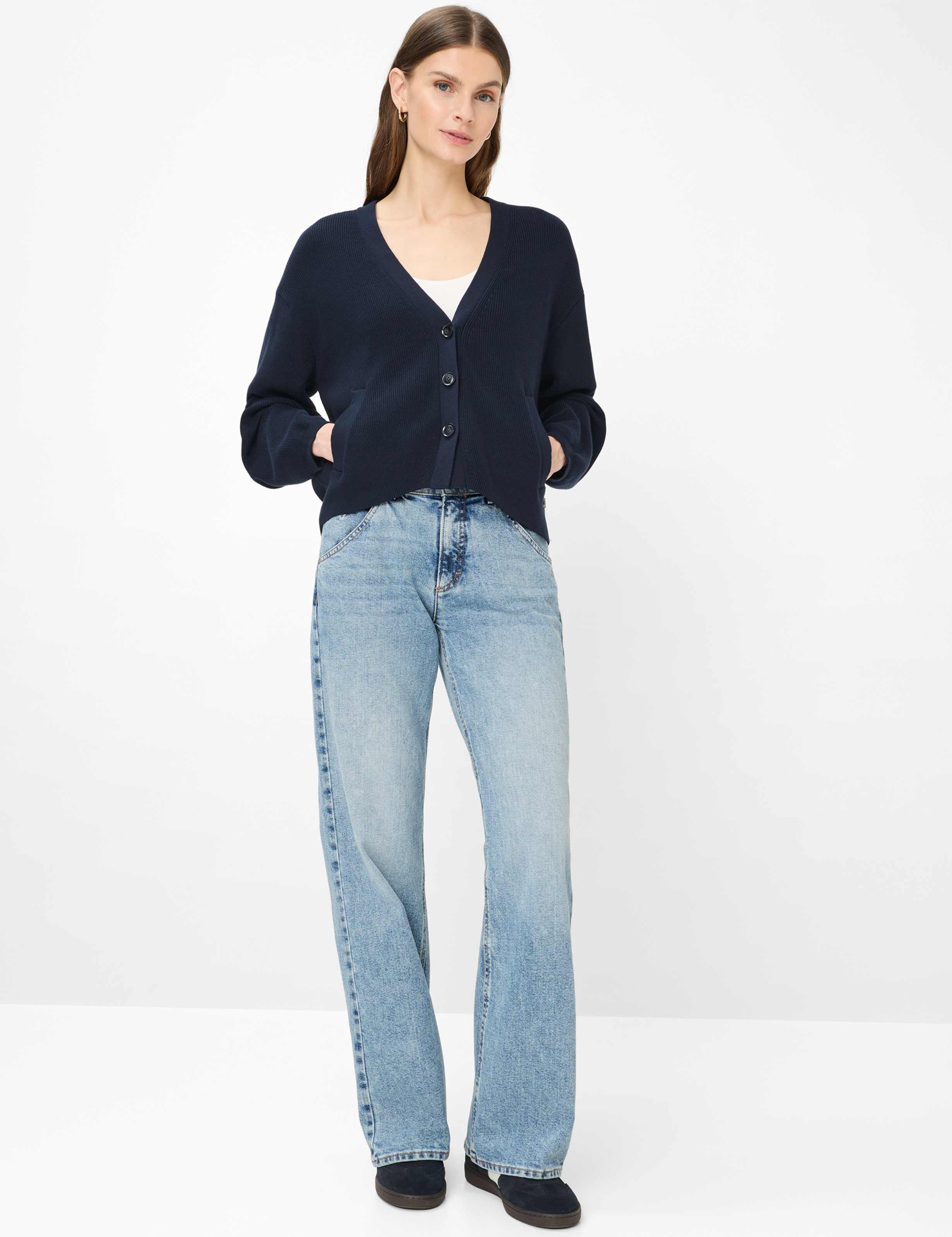 Brax Damen Strickjacken Navy