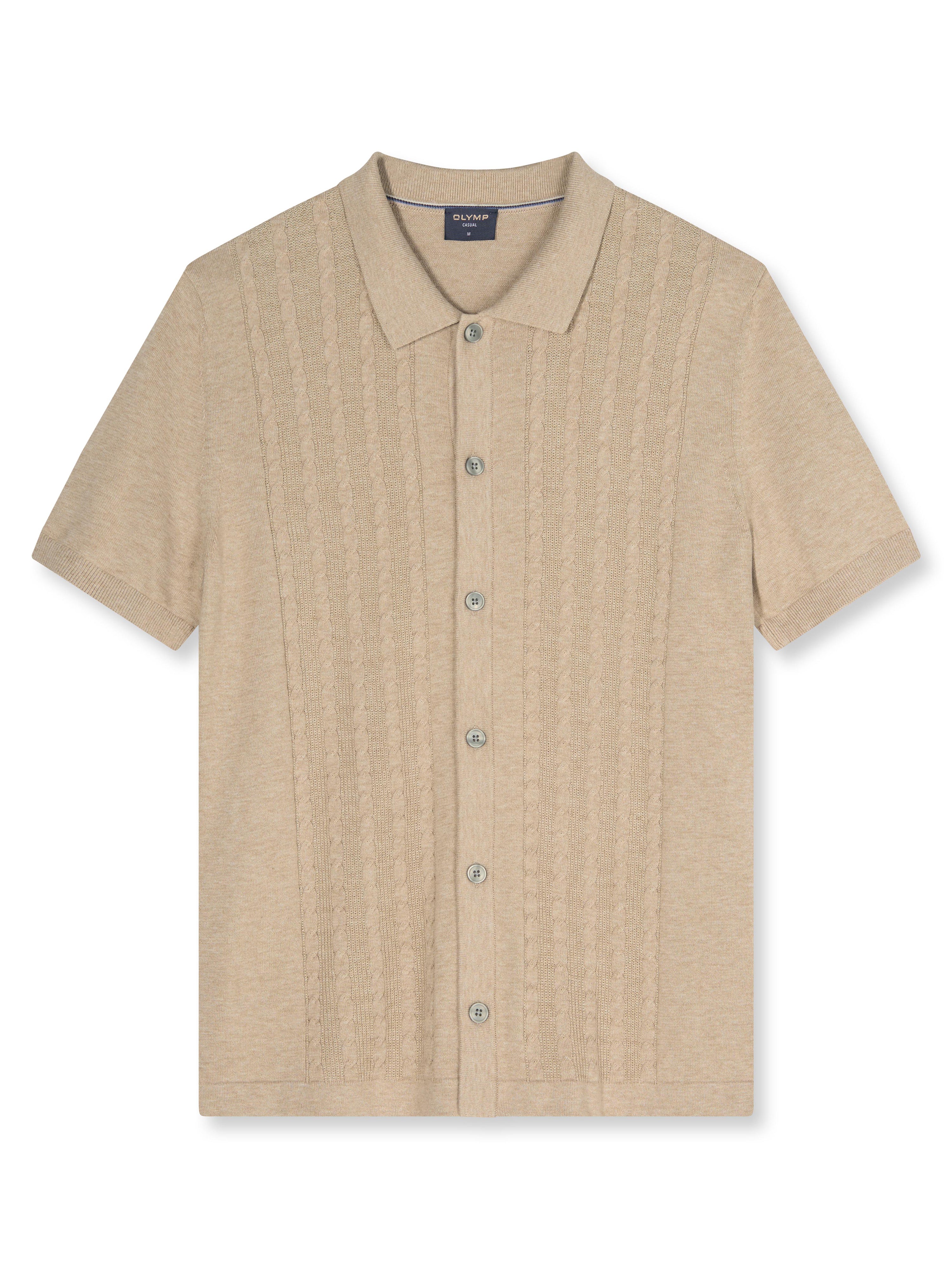 Olymp Herren Polo-Shirts Beige