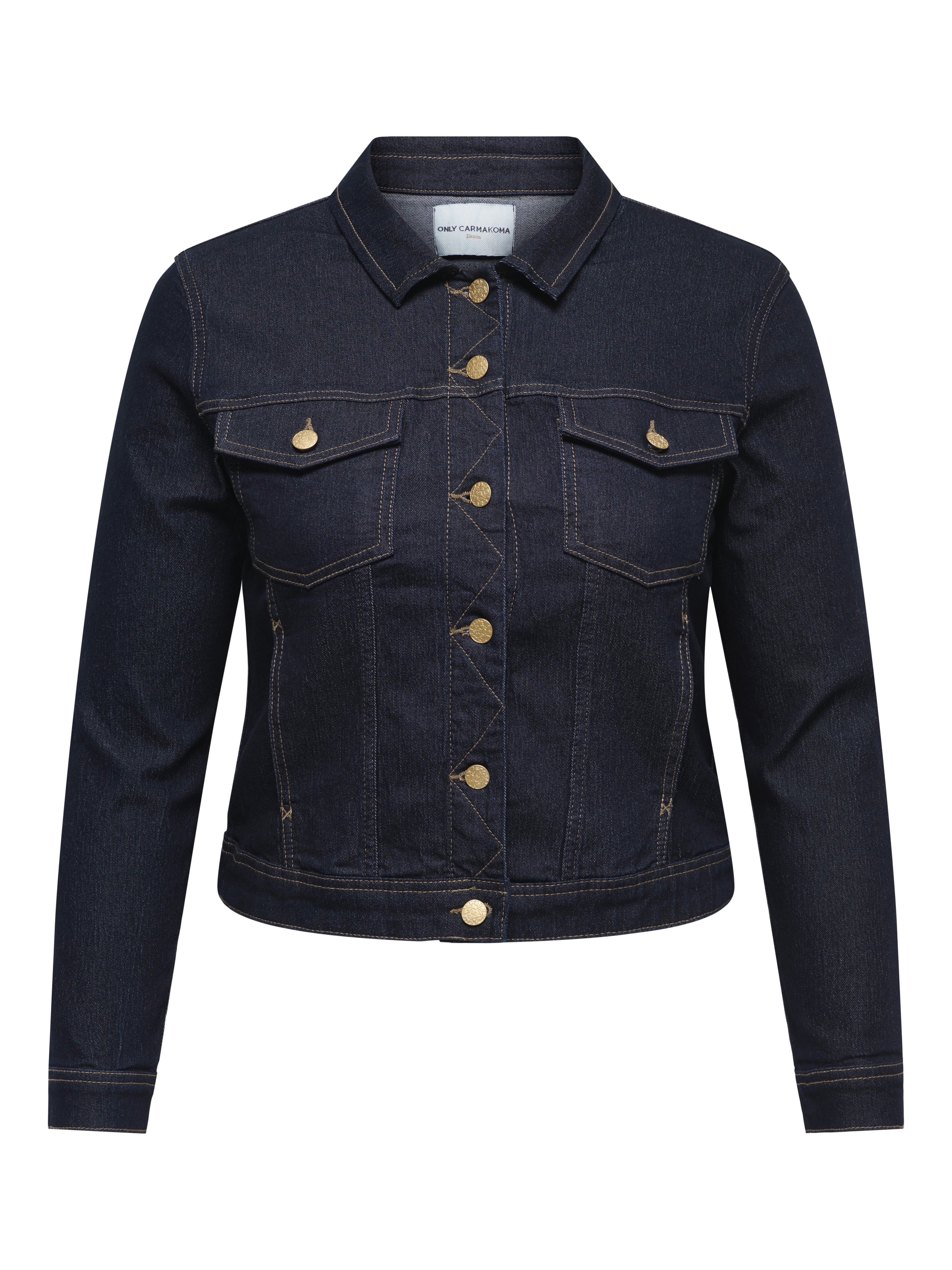 Only Carmakoma Damen Jacken Dark Blue Denim