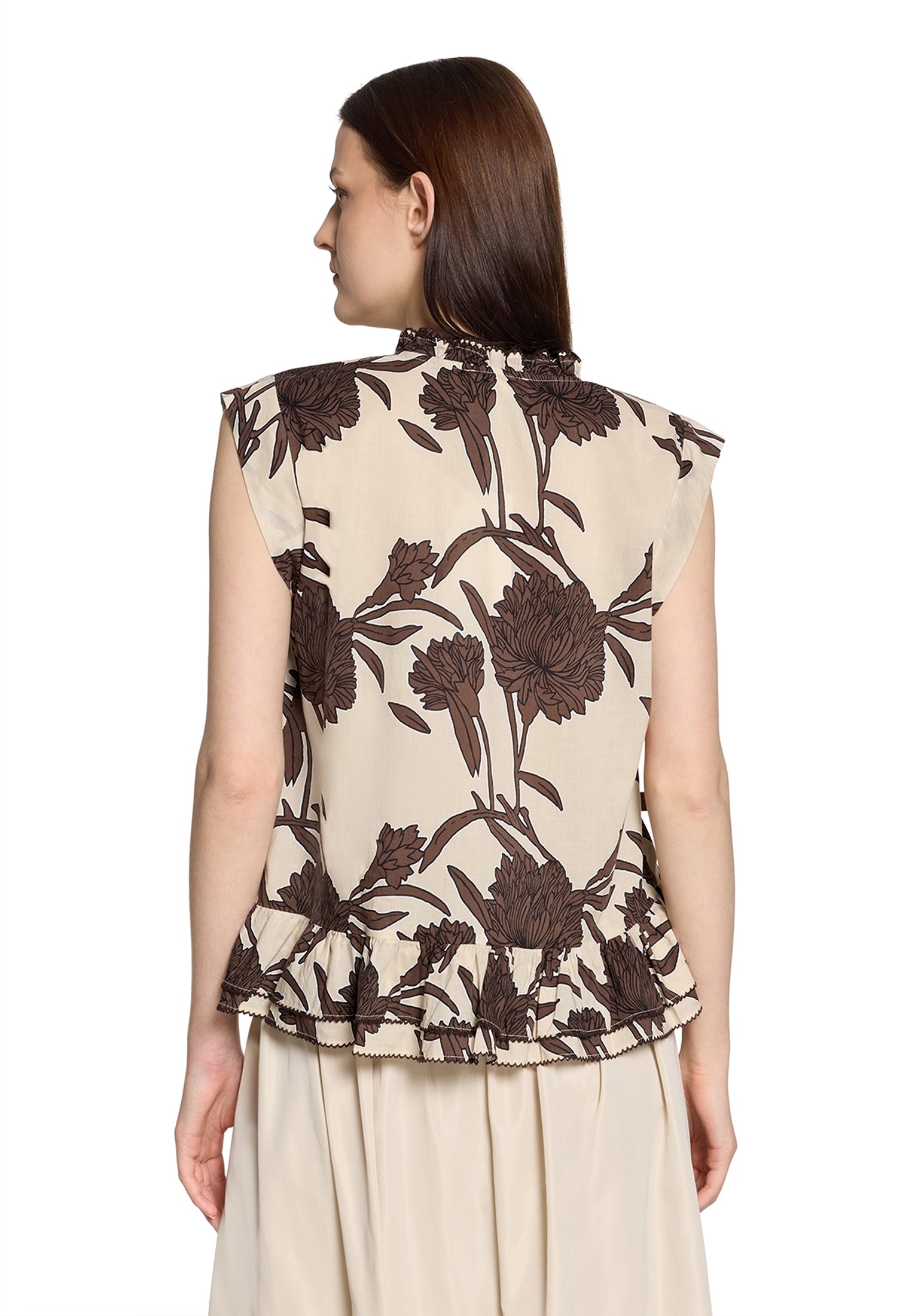 Cartoon Damen Blusen Beige/Brown
