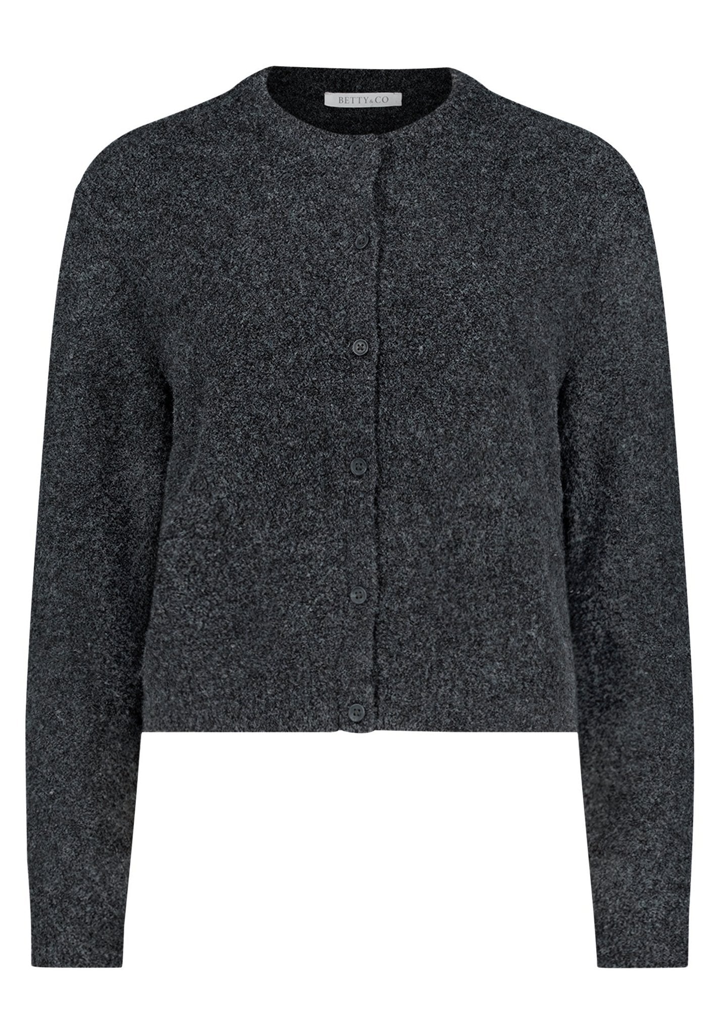 Betty & Co Damen Strickjacken Dark Grey Melan