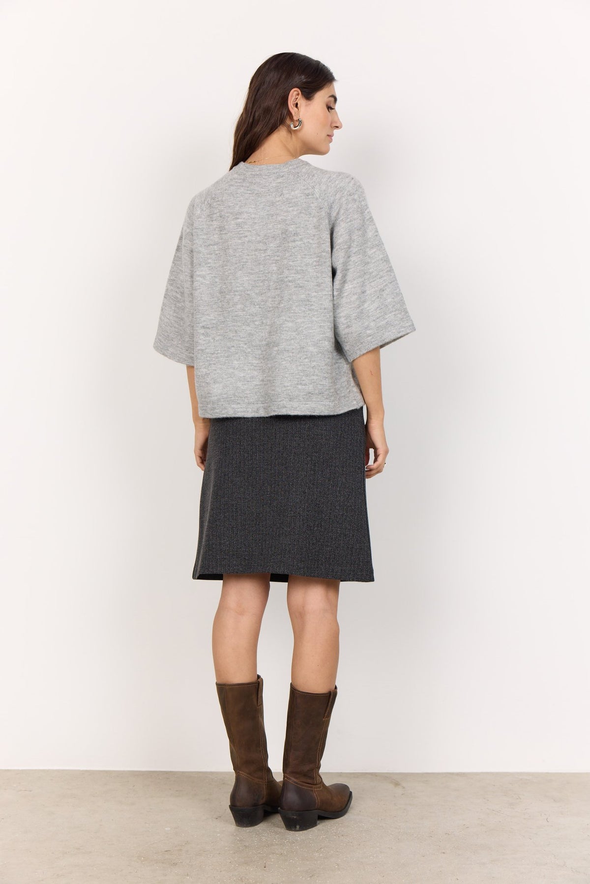 Soya Concept Damen Pullover Lt Grey Melange