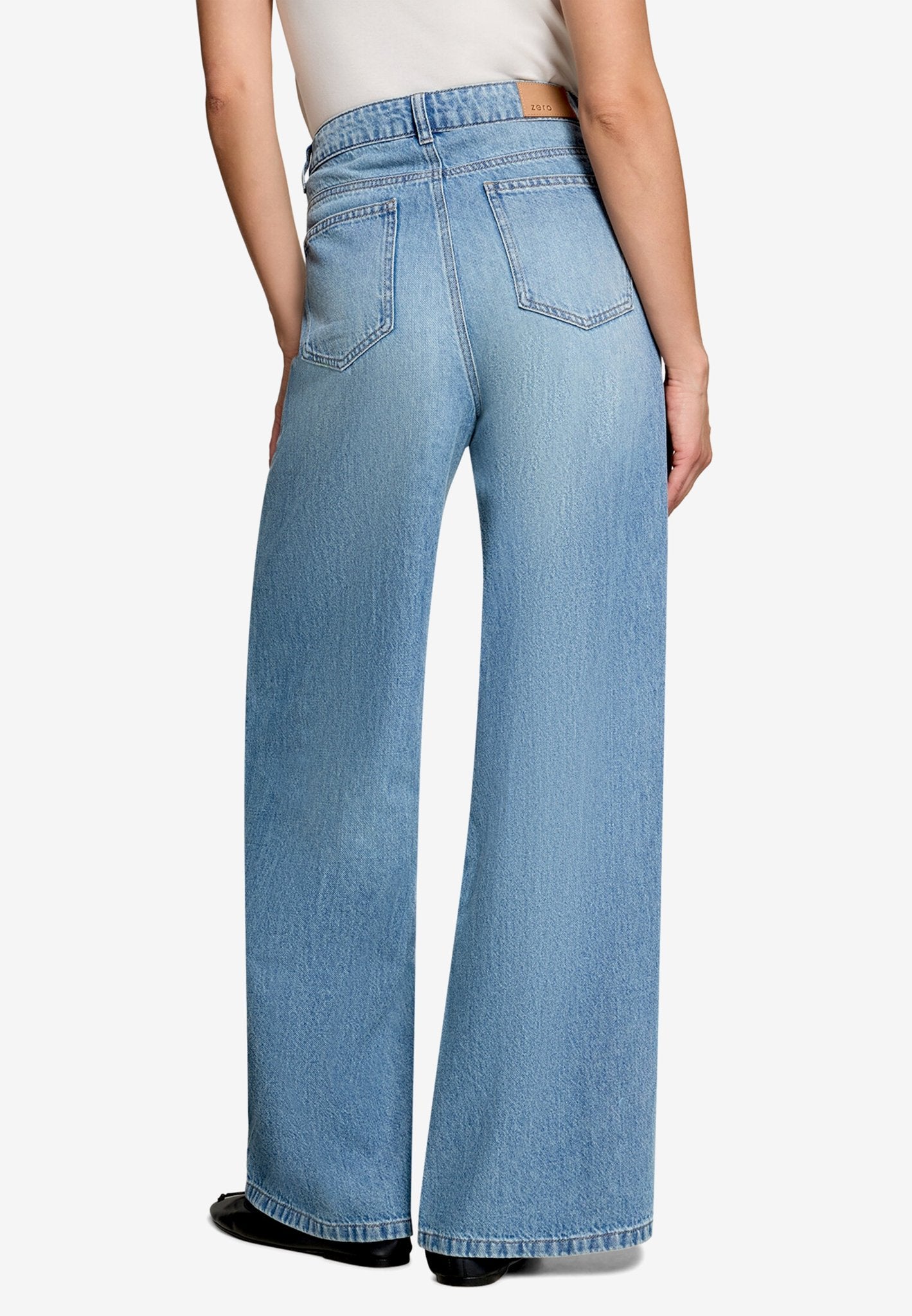 Zero Damen Jeans Middle Blue Den