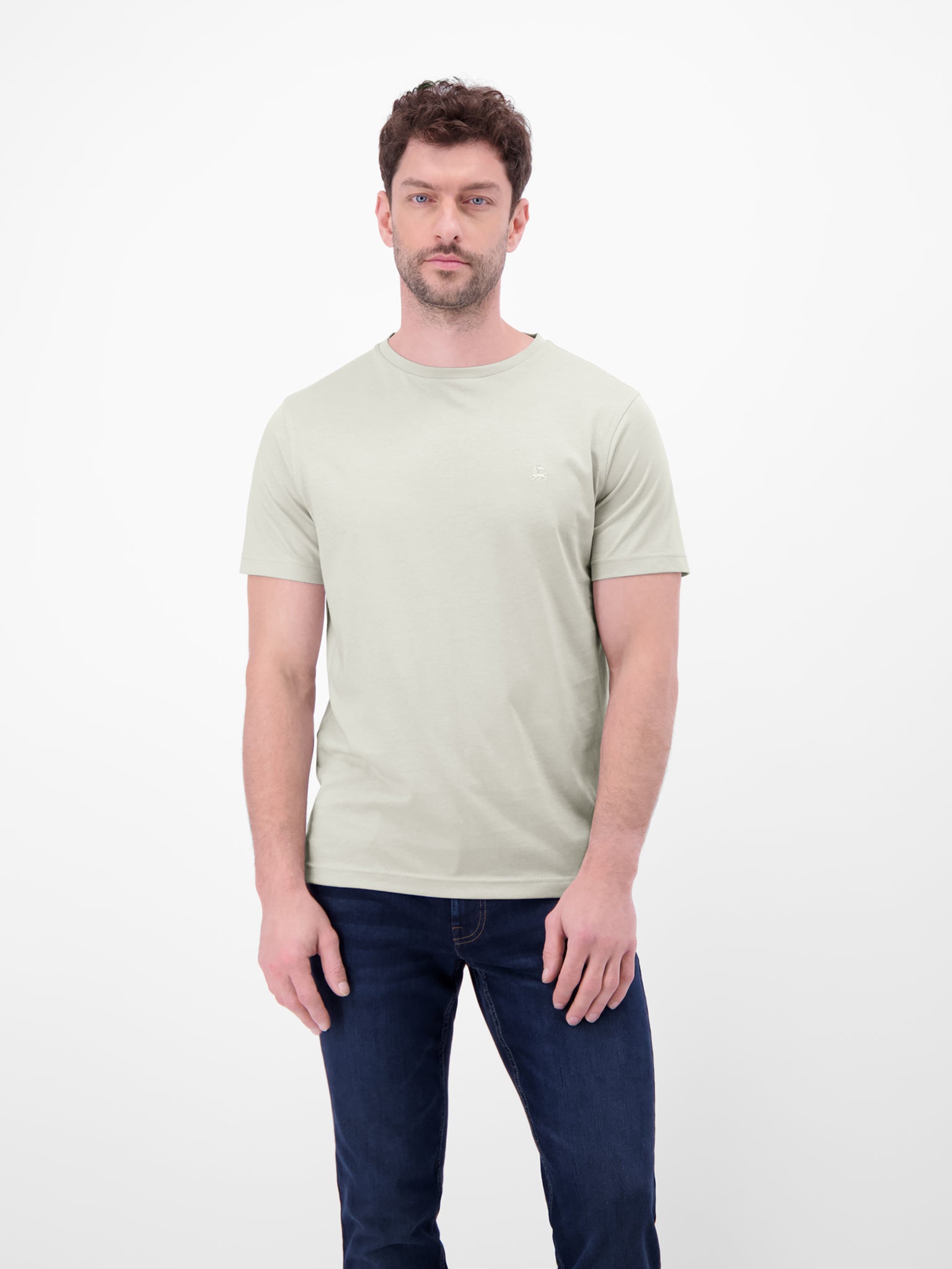 Lerros Herren T-Shirts kurz Pearl Grey