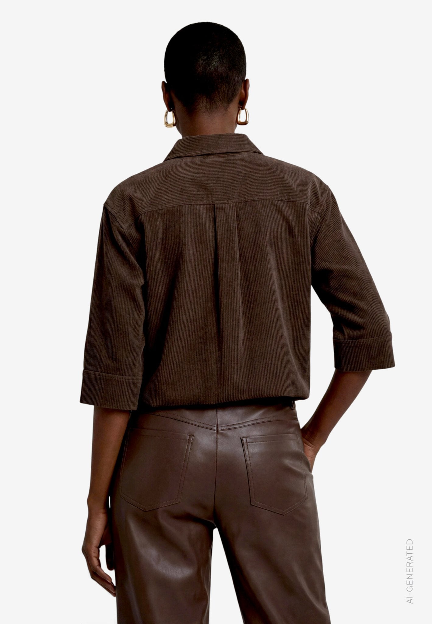 Zero Damen Blusen kurz Black Coffee