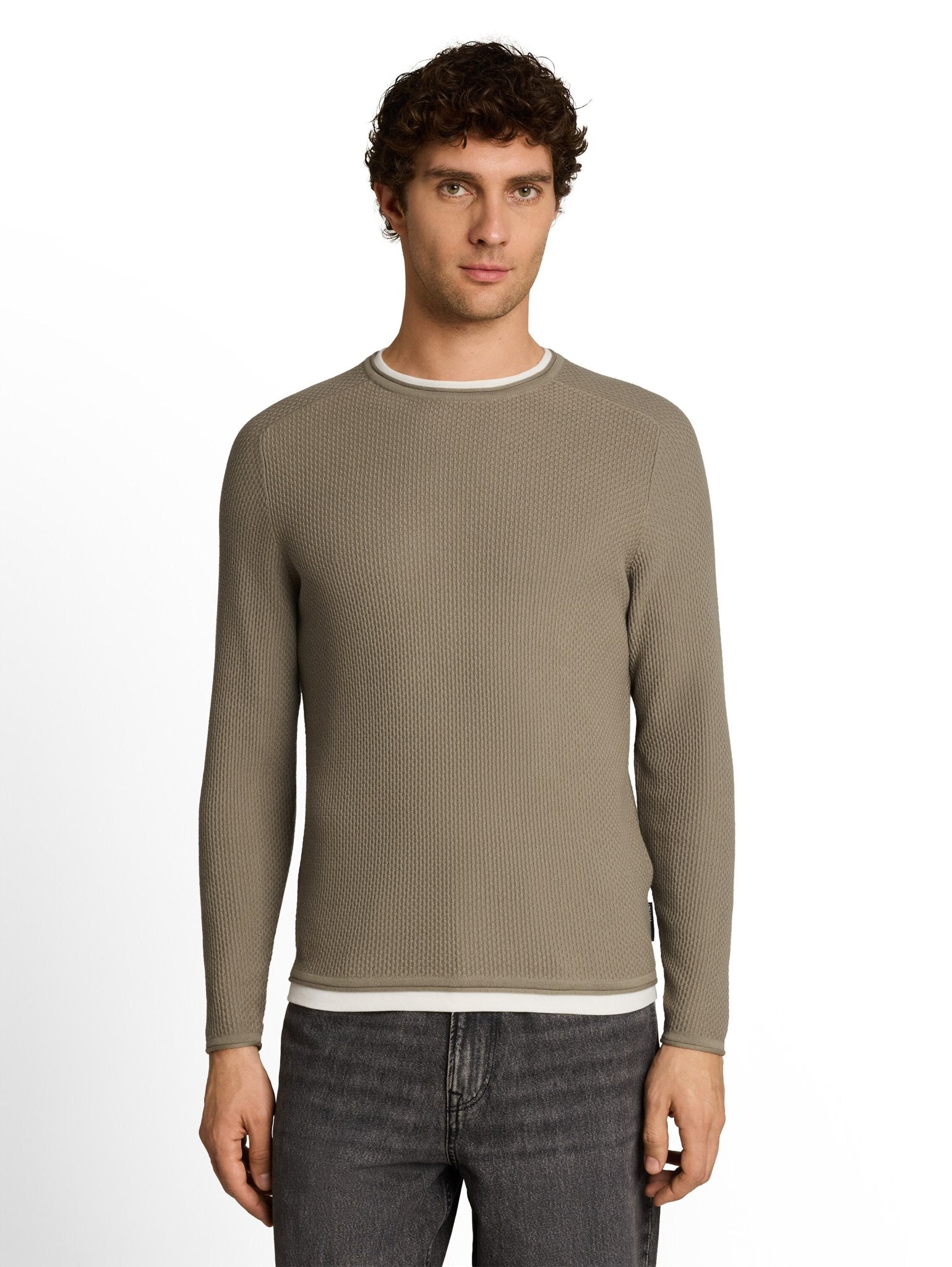 Tom Tailor denim Herren Pullover Dark Sage Green